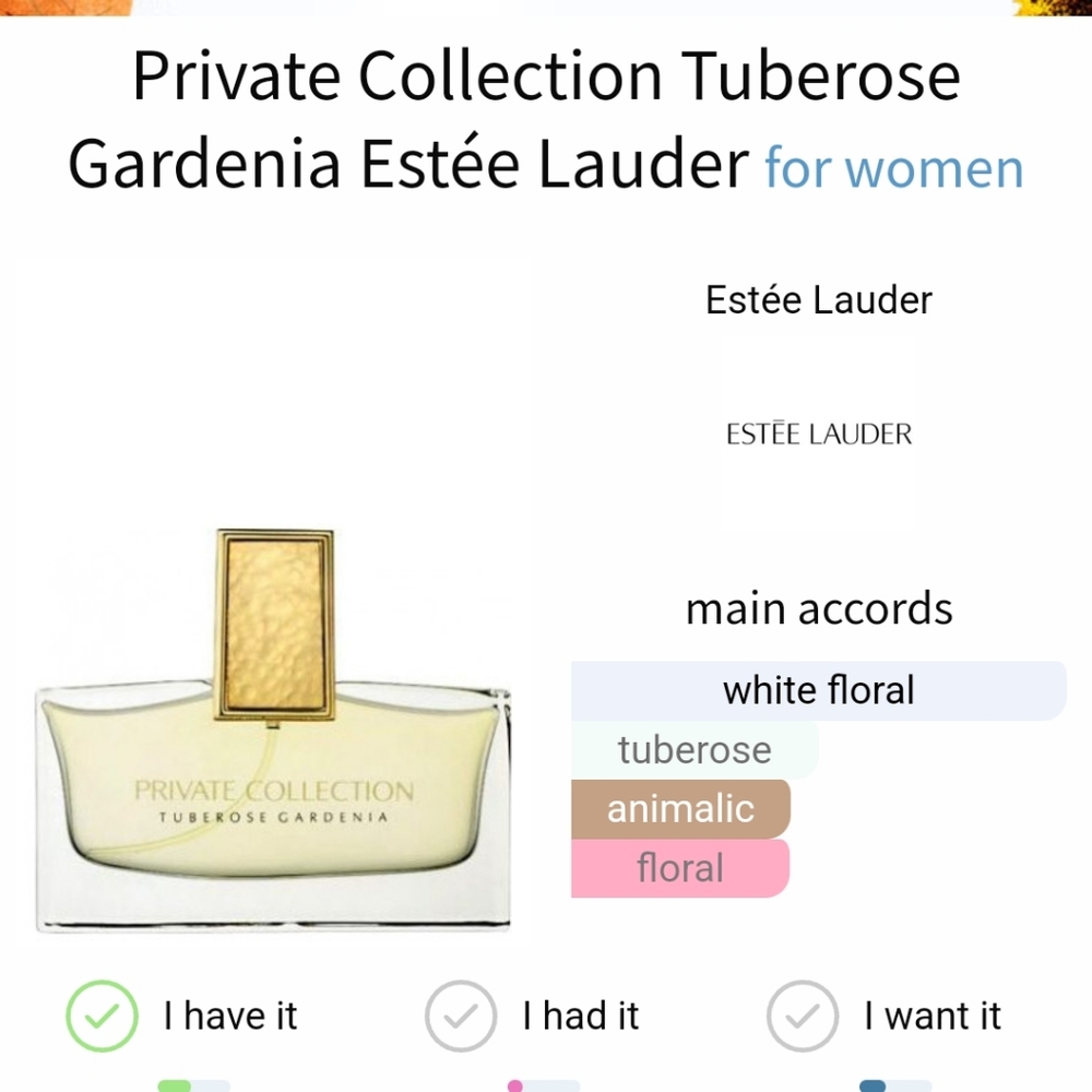SOLD**"Tuberose Gardenia" by Estee Lauder Fragrance - Picture 4 of 5